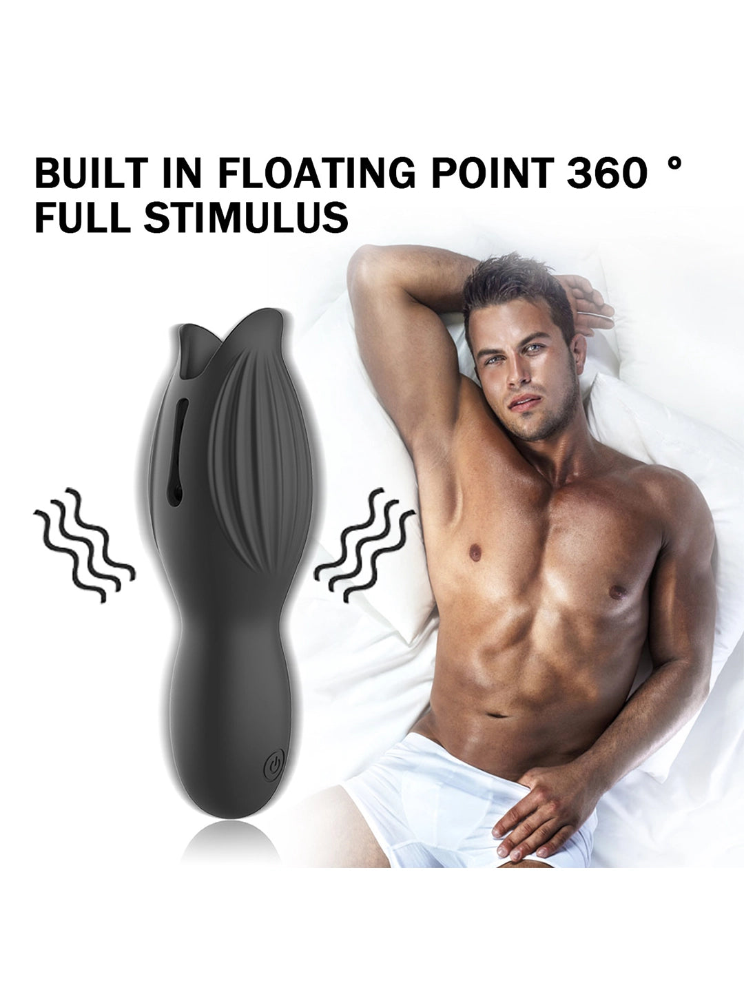 Arcwave Zing Vibrating Stroker, Medical‑Grade Silicone Open‑Ended Male Masturbator, 10 Vibration Modes IPX7 Waterproof Rechargeable Male Adult Toy for Solo & Partner Play