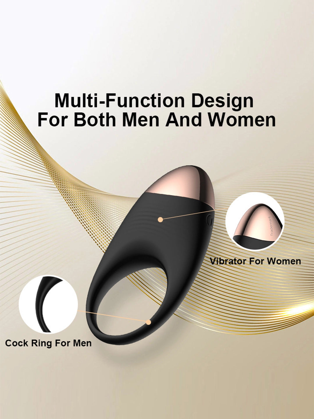 Remote Control Couple Vibrating Ring, Silicone Delay Cock Ring for Men, 10 Vibration Modes Rechargeable Shared Stimulator for Couples