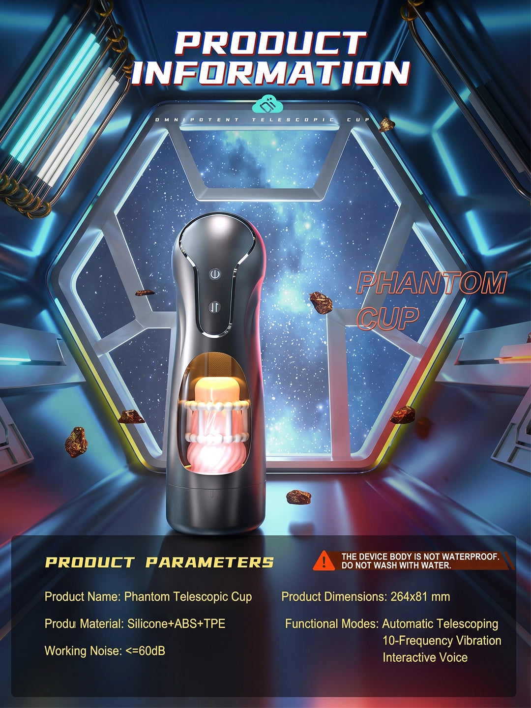 Arcwave Zing Vibrating Stroker, Medical‑Grade Silicone Open‑Ended Male Masturbator, 10 Vibration Modes IPX7 Waterproof Rechargeable Male Adult Toy for Solo & Partner Play