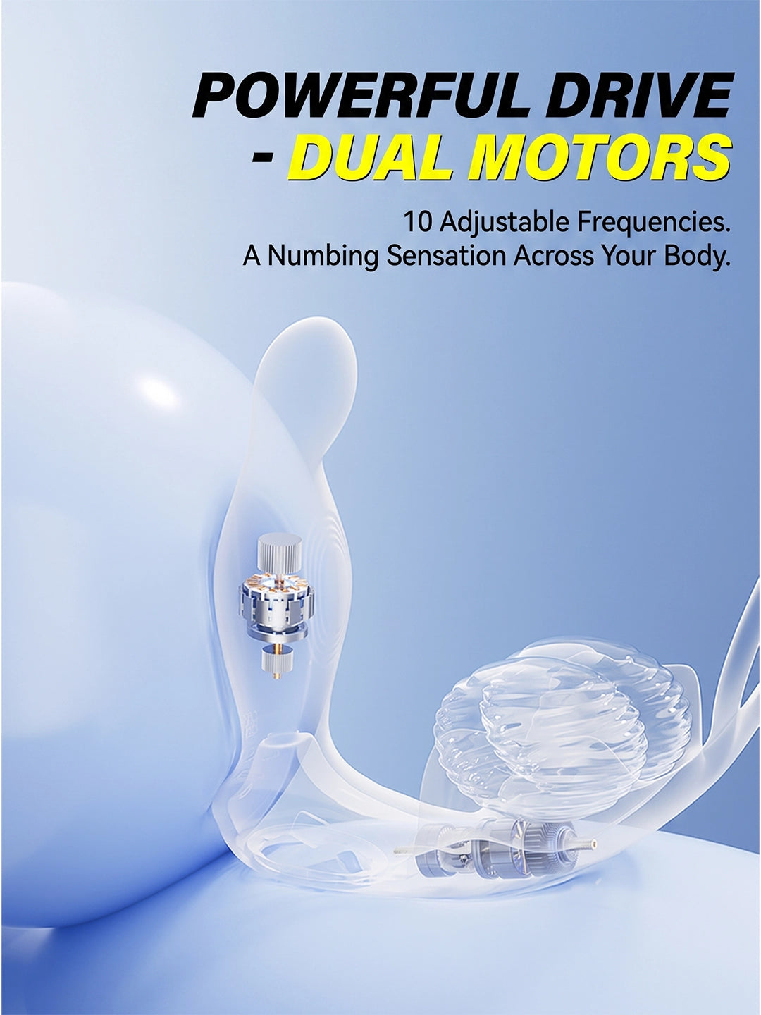 GALAKU Glandular Stimulation Prostate Massager Precise Prostate G‑Spot Targeting with Dual‑Loop Securing Ring