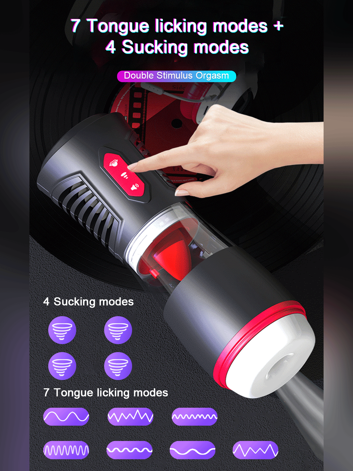 Arcwave Zing Vibrating Stroker, Medical‑Grade Silicone Open‑Ended Male Masturbator, 10 Vibration Modes IPX7 Waterproof Rechargeable Male Adult Toy for Solo & Partner Play