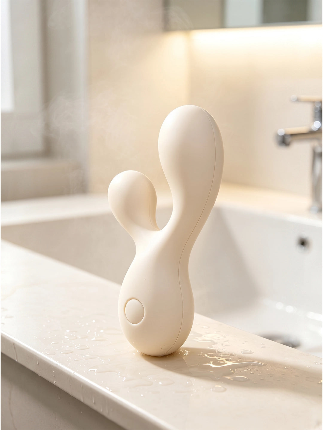 Soft Silicone Dual‑Tip Rabbit Vibrator | Ergonomic Curved Personal Massager