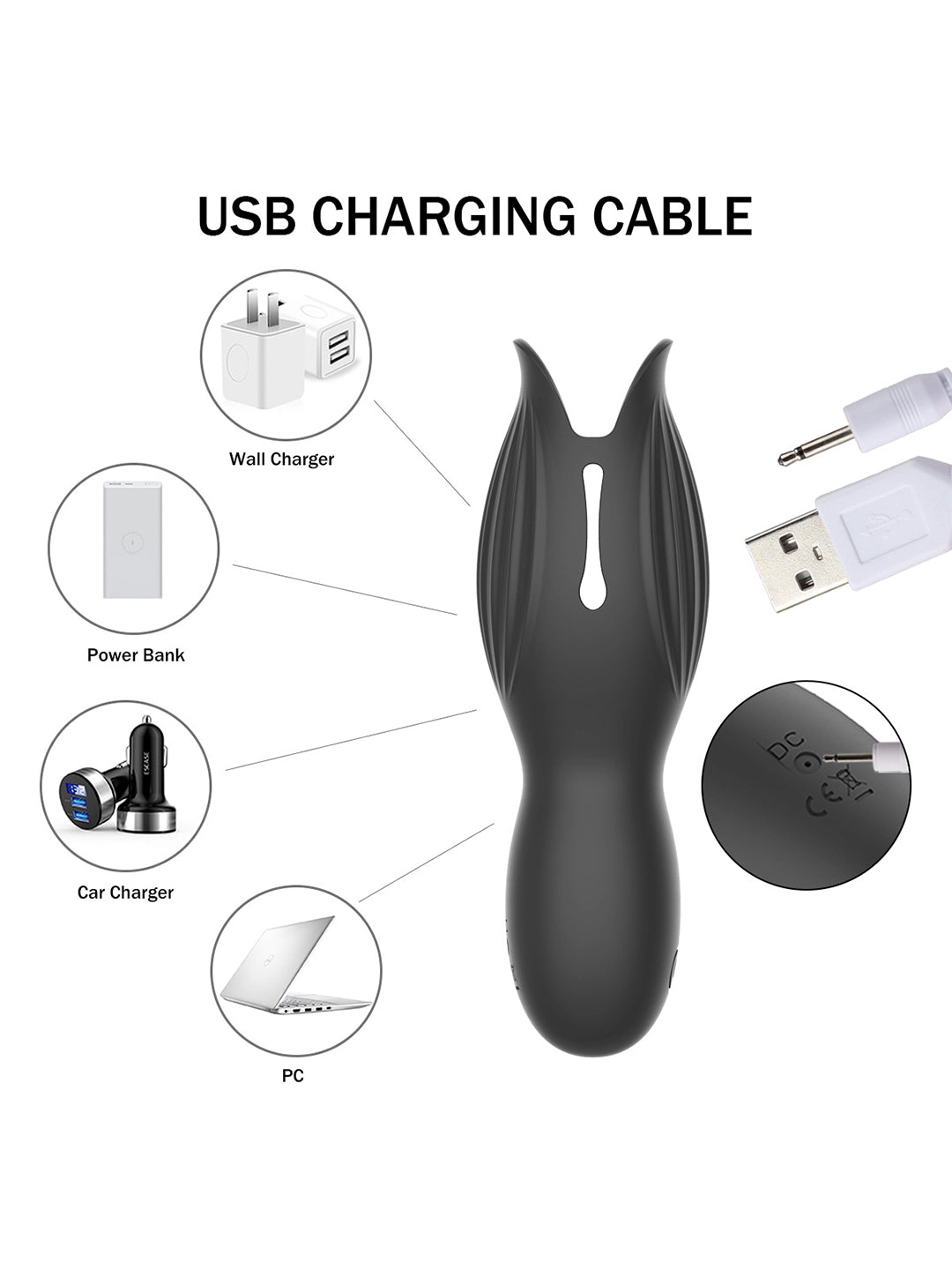 Arcwave Zing Vibrating Stroker, Medical‑Grade Silicone Open‑Ended Male Masturbator, 10 Vibration Modes IPX7 Waterproof Rechargeable Male Adult Toy for Solo & Partner Play