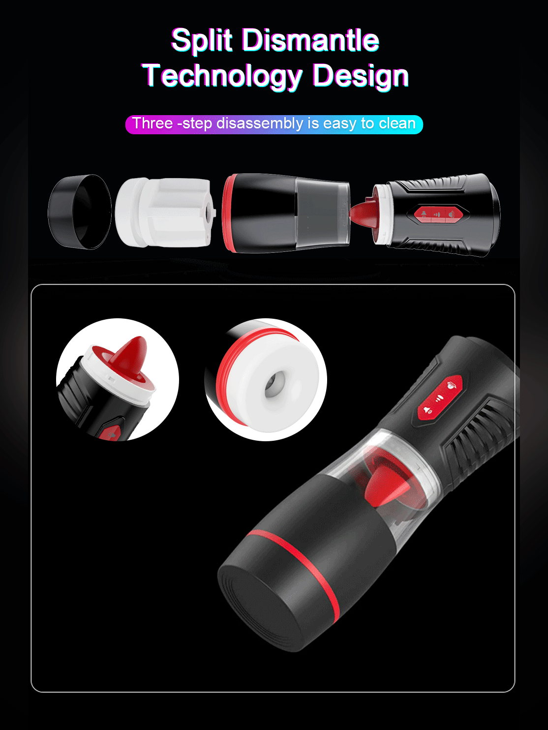Arcwave Zing Vibrating Stroker, Medical‑Grade Silicone Open‑Ended Male Masturbator, 10 Vibration Modes IPX7 Waterproof Rechargeable Male Adult Toy for Solo & Partner Play