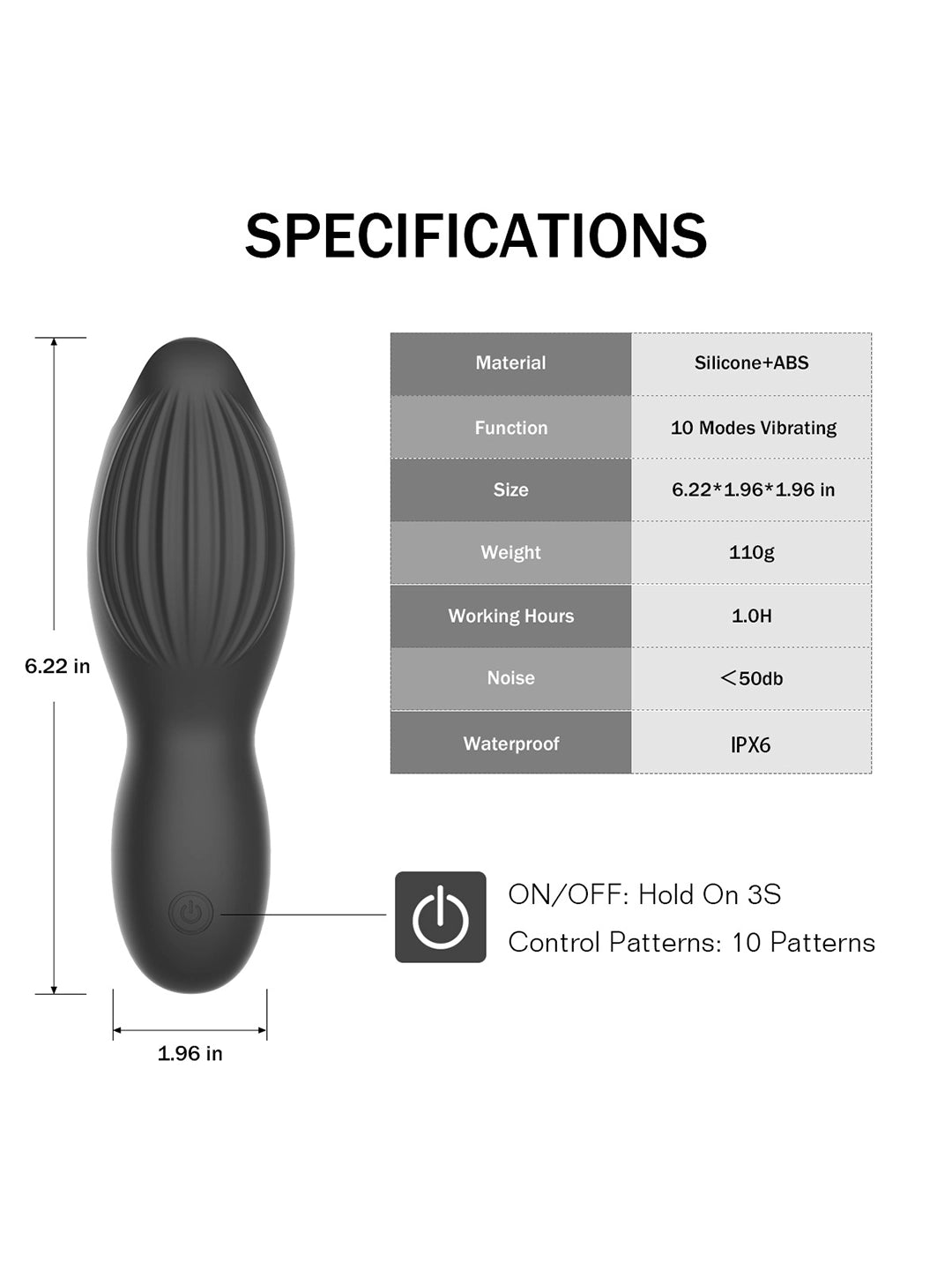 Arcwave Zing Vibrating Stroker, Medical‑Grade Silicone Open‑Ended Male Masturbator, 10 Vibration Modes IPX7 Waterproof Rechargeable Male Adult Toy for Solo & Partner Play