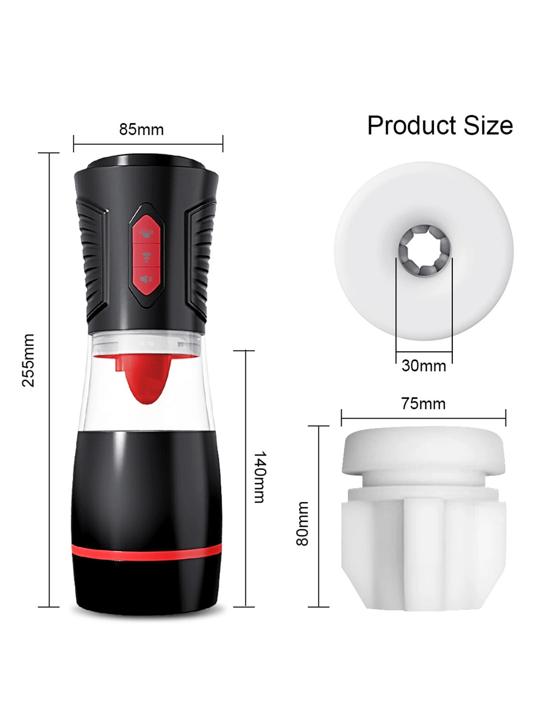 Arcwave Zing Vibrating Stroker, Medical‑Grade Silicone Open‑Ended Male Masturbator, 10 Vibration Modes IPX7 Waterproof Rechargeable Male Adult Toy for Solo & Partner Play