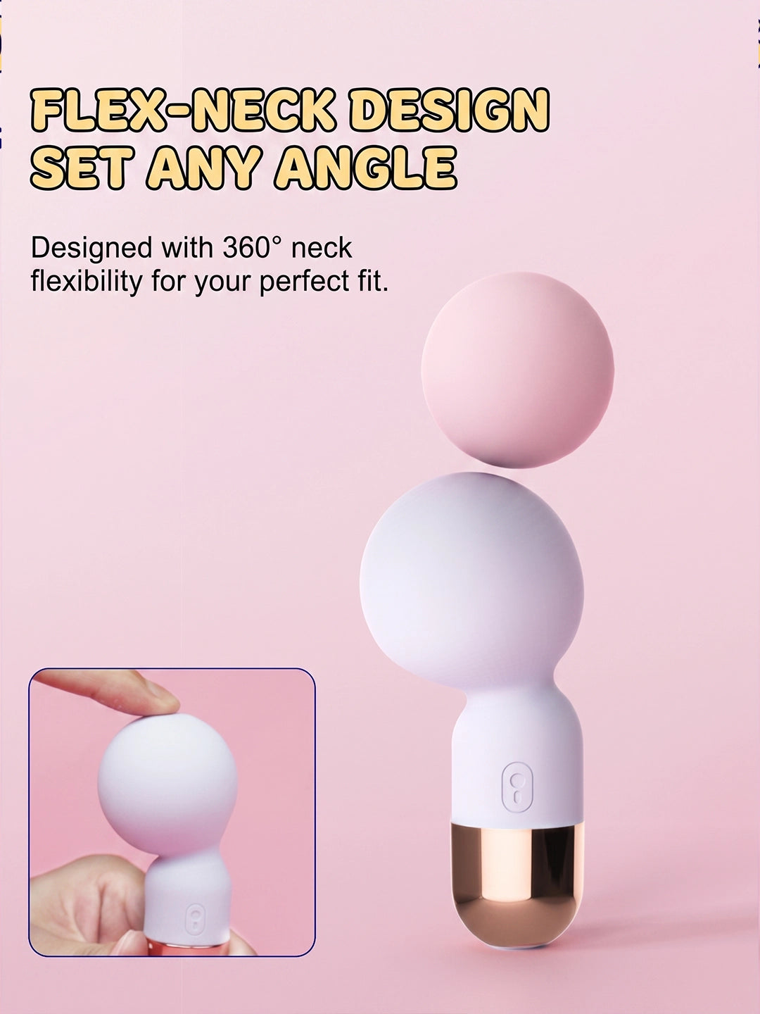 Mini Powerful Wand Massager | Compact Silicone Personal Massager