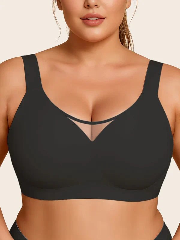 Plus Size Myst Mesh V-Neck Wireless Bra