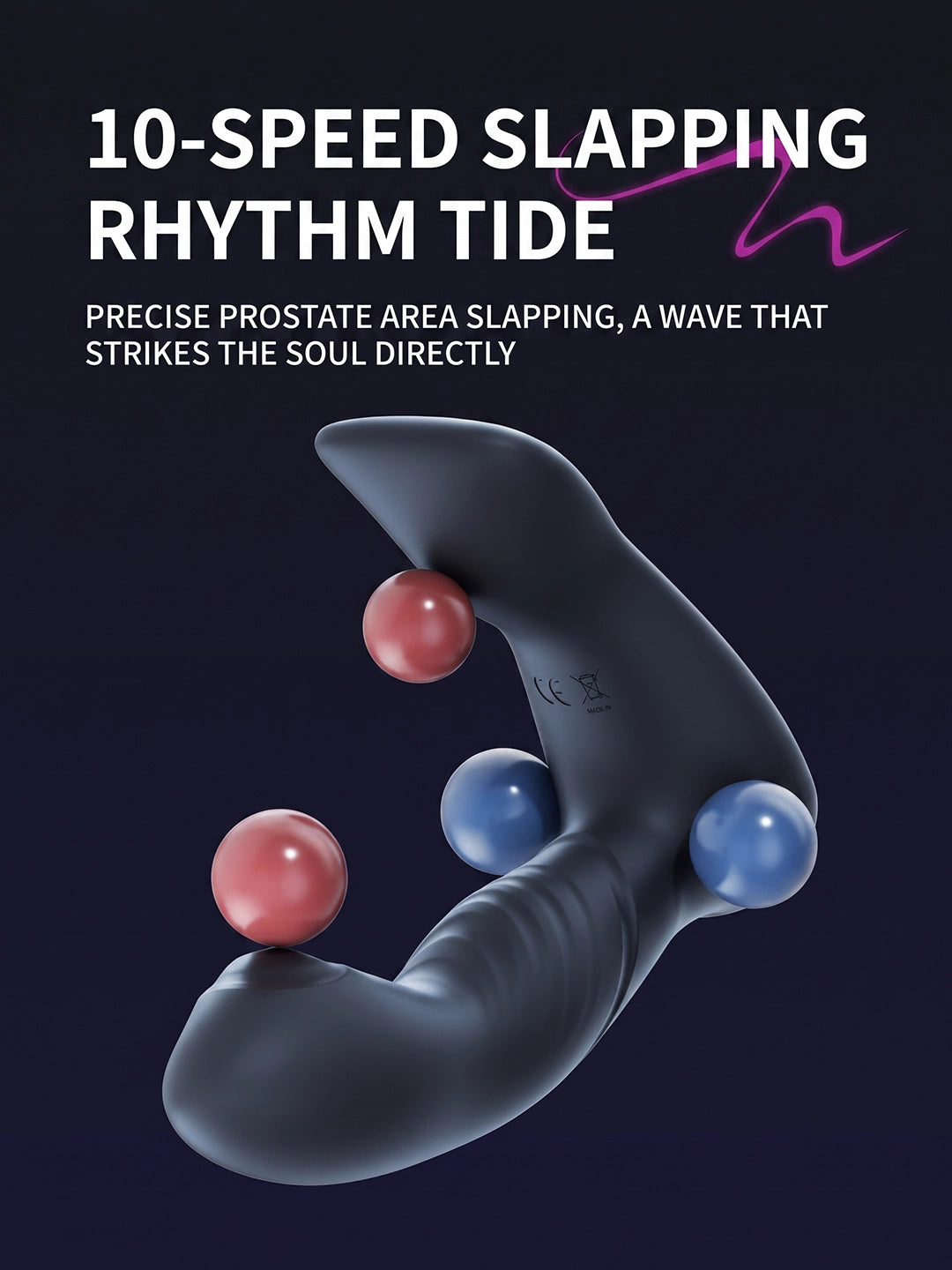 10‑Speed Slapping Rhythm Tide Prostate Massager Precision‑Targeted Prostate Stimulation for Deep, Soul‑Stirring Pleasure