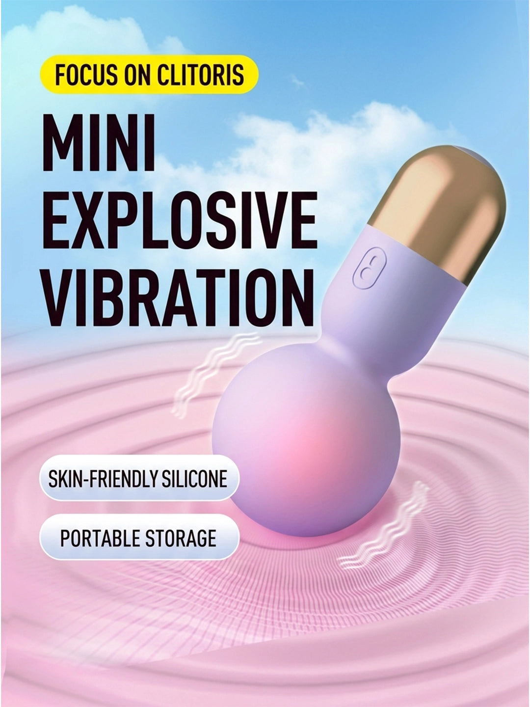 Mini Powerful Wand Massager | Compact Silicone Personal Massager