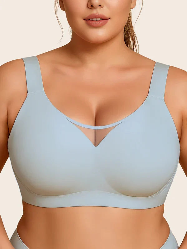 Plus Size Myst Mesh V-Neck Wireless Bra