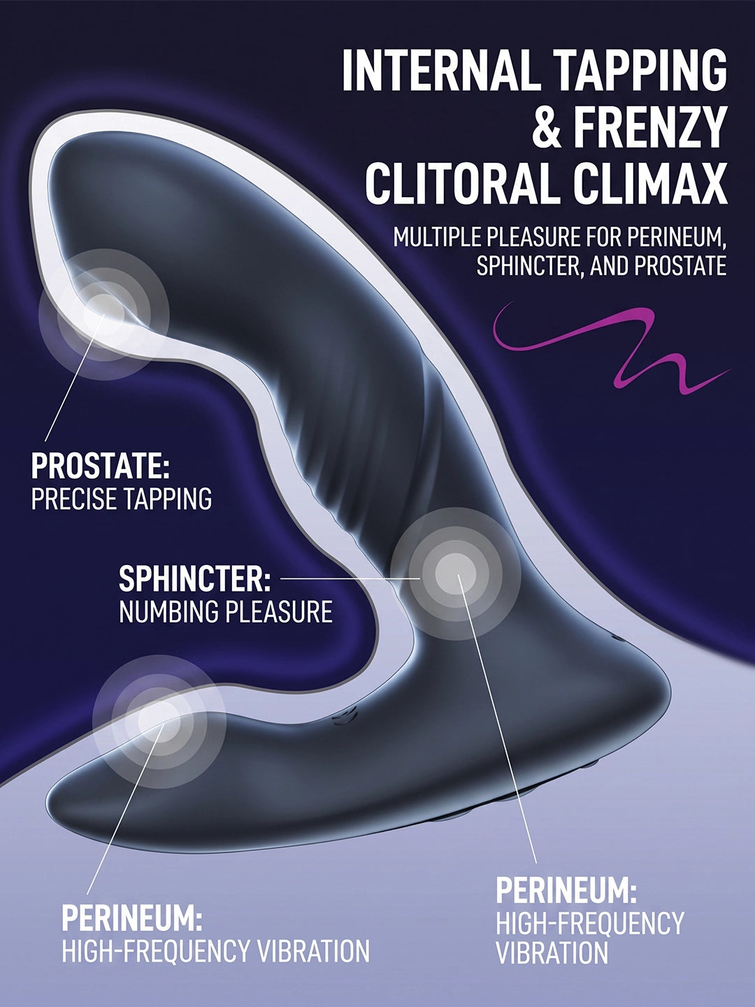 10‑Speed Slapping Rhythm Tide Prostate Massager Precision‑Targeted Prostate Stimulation for Deep, Soul‑Stirring Pleasure