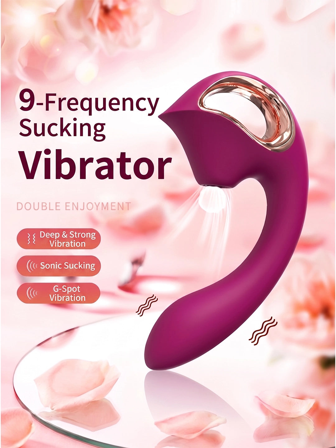 Dual‑Function Suction & G‑Spot Vibration Toy | Ergonomic Curved Design
