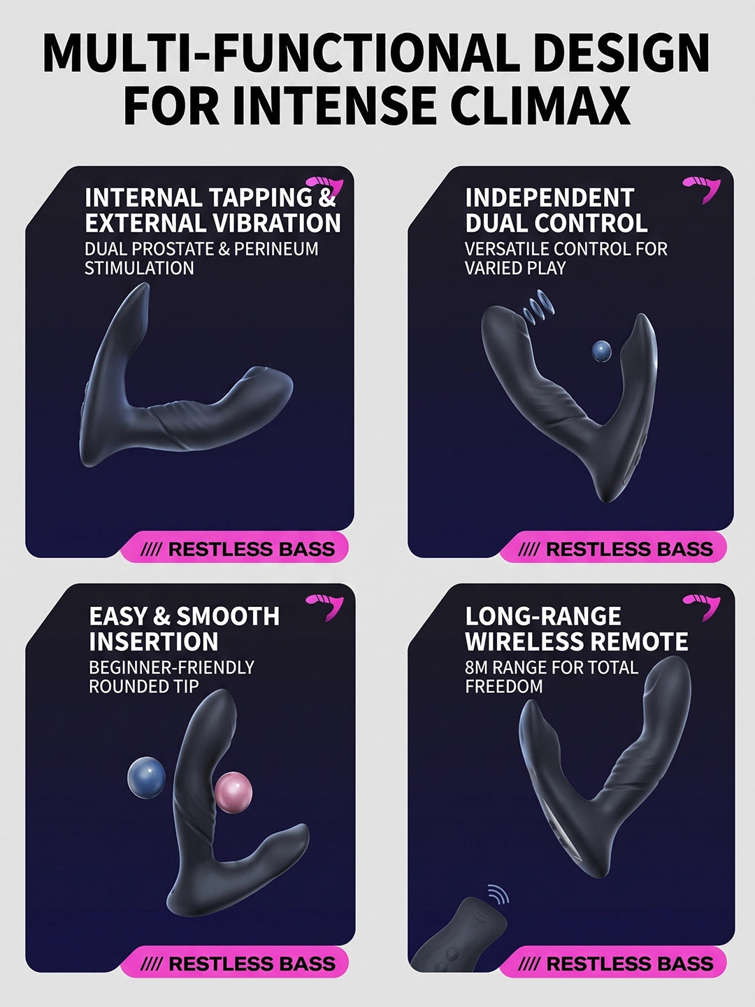 10‑Speed Slapping Rhythm Tide Prostate Massager Precision‑Targeted Prostate Stimulation for Deep, Soul‑Stirring Pleasure