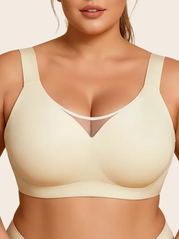 Plus Size Myst Mesh V-Neck Wireless Bra
