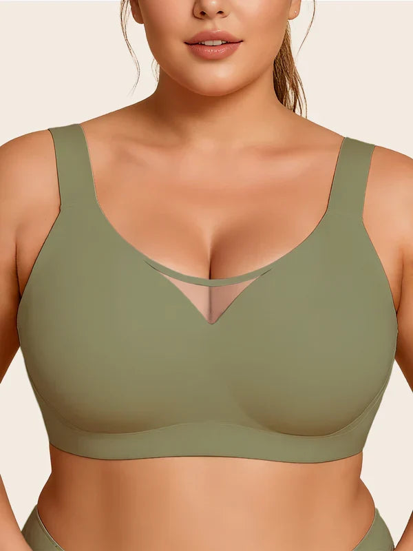 Plus Size Myst Mesh V-Neck Wireless Bra