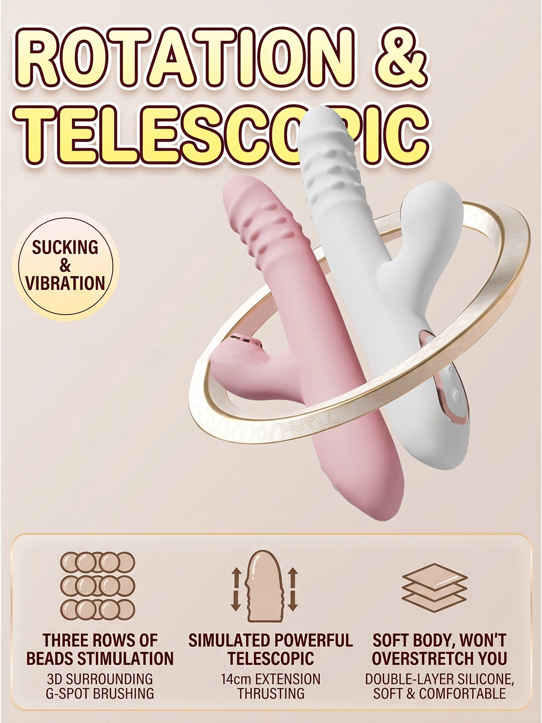 Dual‑Function Suction & G‑Spot Vibration Toy | Ergonomic Curved Design
