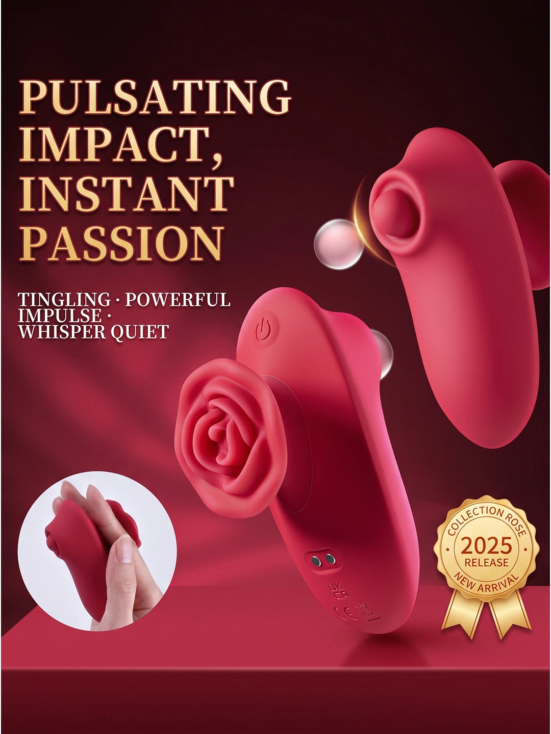 Elegant Rose Suction Intimate Massager | Ultra‑Quiet Silicone Pleasure Toy
