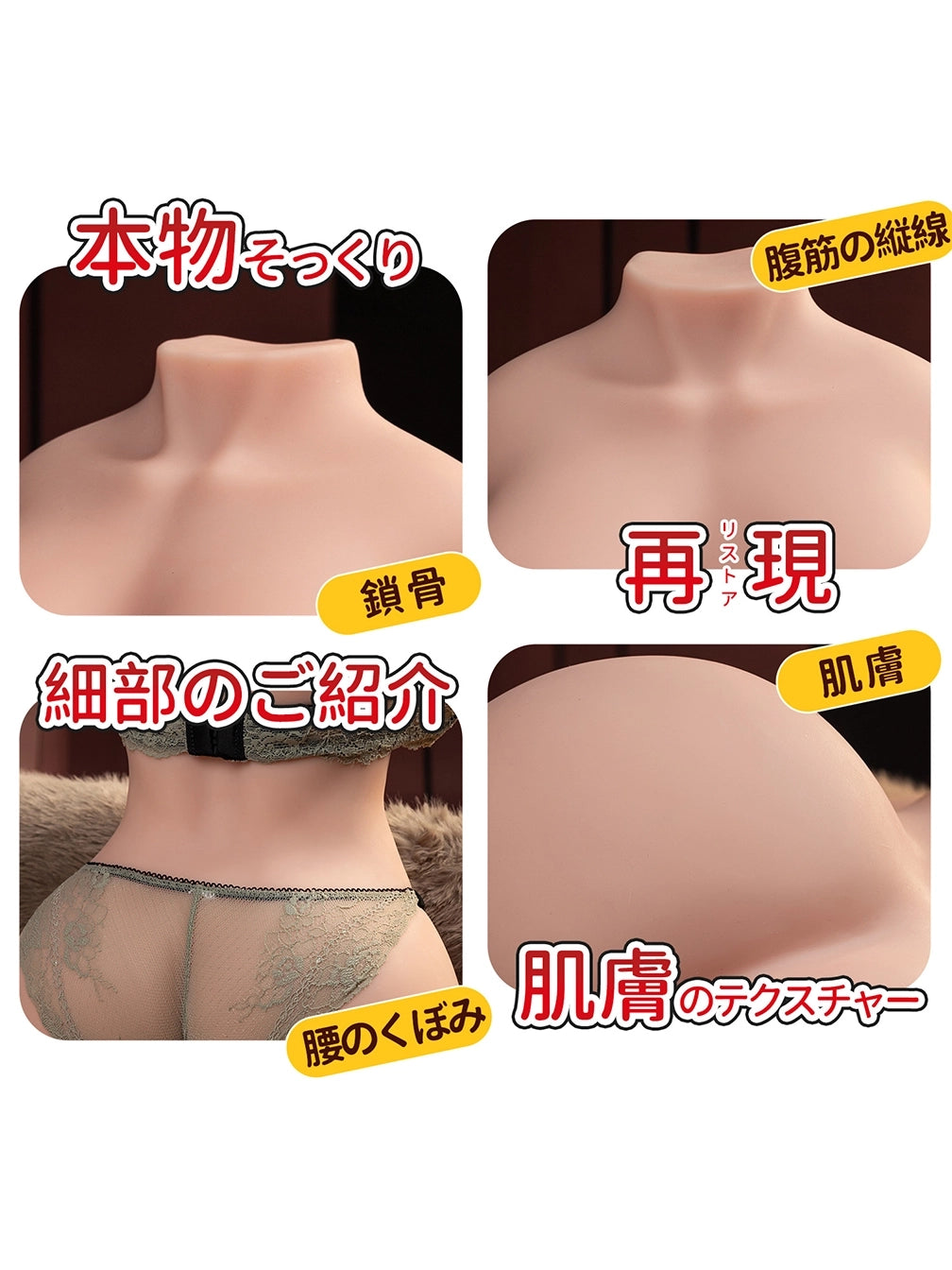 AI SAYAMA Realistic Half‑Body Torso Doll 10KG Weighted TPE Male Toy with Dual‑Channel Openings