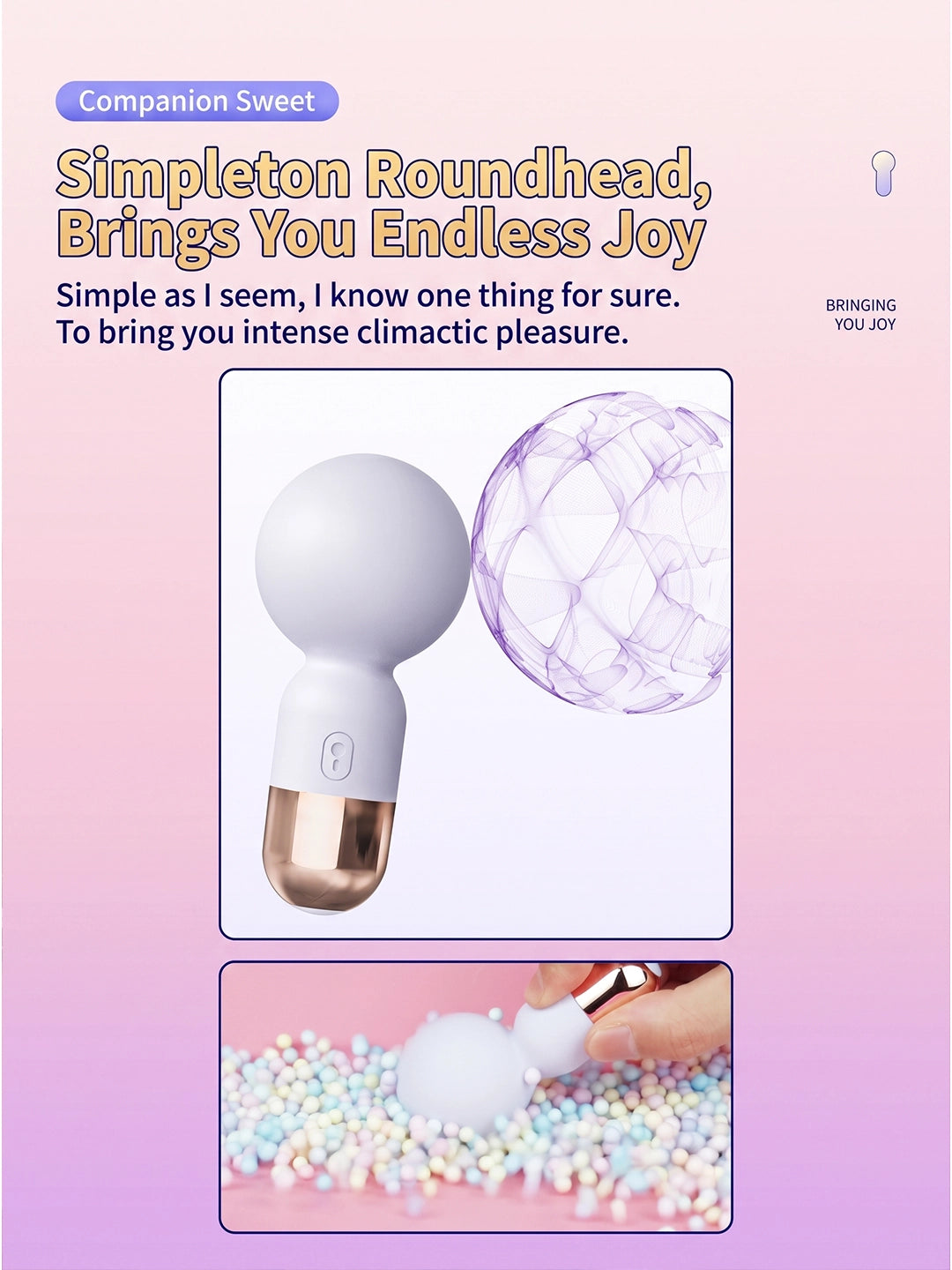 Mini Powerful Wand Massager | Compact Silicone Personal Massager
