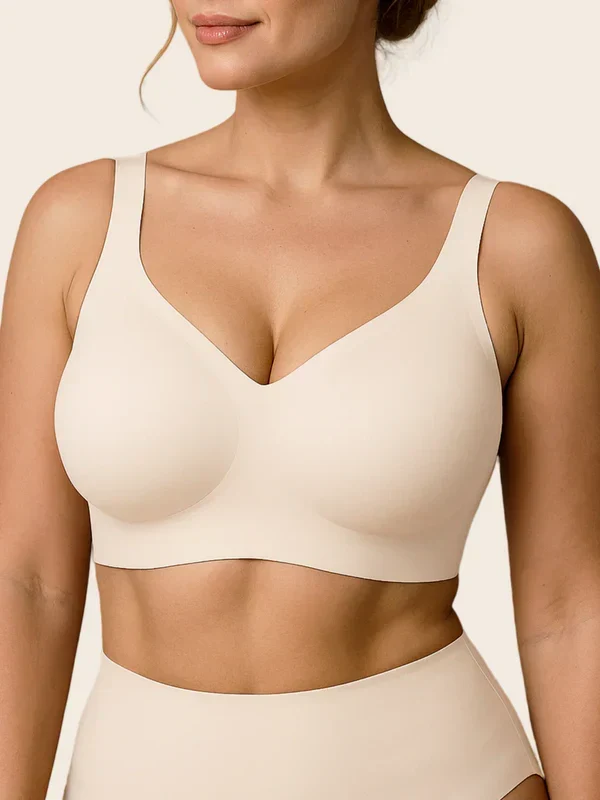 Jelly Wireless T-shirt Red Bra Christmas Special