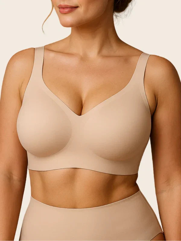 Jelly Wireless T-shirt Red Bra Christmas Special
